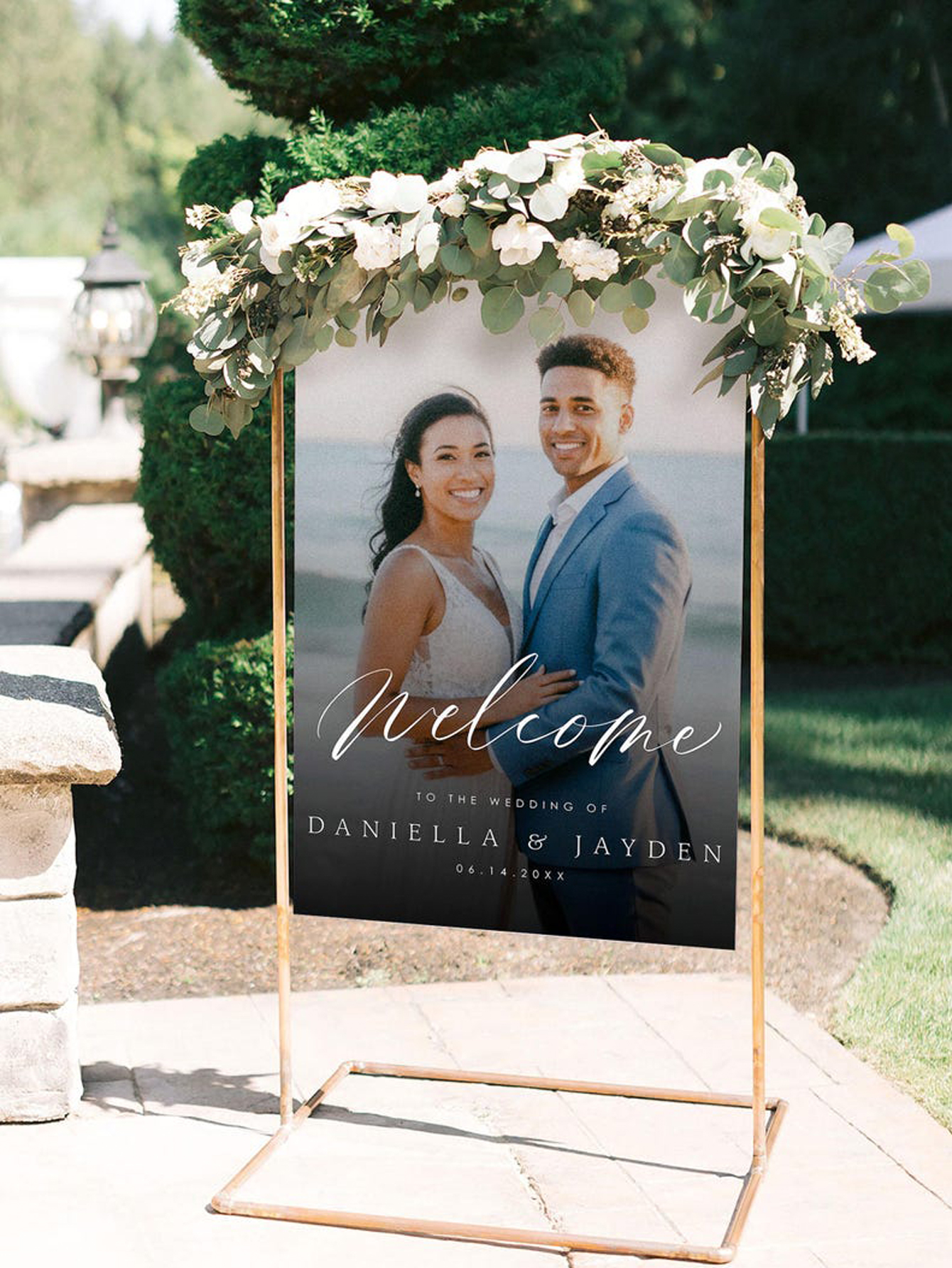 Custom PVC Wedding Welcome Sign with Photo